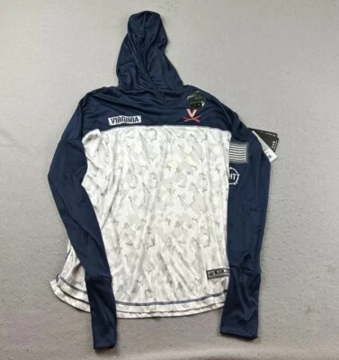 Virginia Cavaliers Shirt Womens Small Gray Long Sleeves NCAA Hooded Pullover NWT - Image 1 of 4
