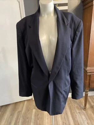 Blazer clásico de un botón DKNY vintage azul marino 100 % lana para hombre Foto 1 de 4