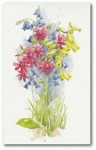 Colourful Flowers  - Birthday Card With Bible Text - Psalm 34:3 - EB8057 - Picture 1 of 1