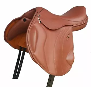English Close Contact Leather horse Saddle 18'' perfect size - Picture 1 of 3