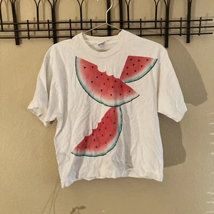 Vintage Fruit of the Loom Best Watermelon Festival Tee Shirt Made In USA L - Picture 1 of 8