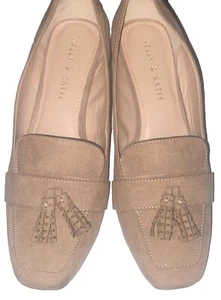 Kelly & Katie Beeka Beige Suede Tassel Loafers Women’s 9M | Academia Style - Picture 1 of 5