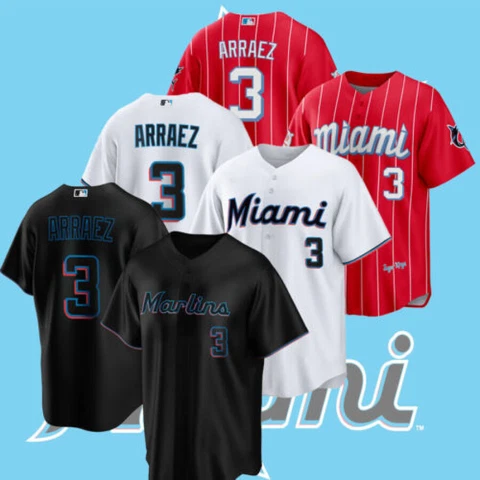 Luis Arraez #3 Miami Marlins Season 2023 Baseball Shirt Many Colors Print Cover