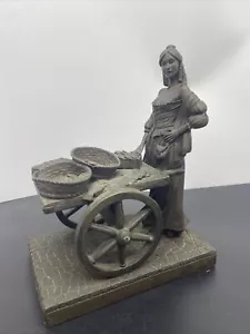 Genesis Fine Arts Ireland Bronze Sculpture Figurine 8 1/2" Woman Fishmonger 2000 - Picture 1 of 9