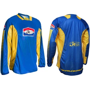 JT RACING JERSEY BLUE YELLOW PRO-TOUR MOTOCROSS MX SHIRT retro evo classic new - Picture 1 of 5