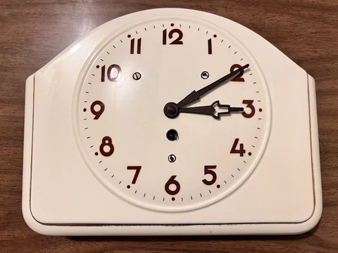 Pendulum Art Deco Wall Clock Original Kieninger Made In Germany Vintage 1940s Cover