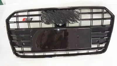 S7 Style Grille Grill With Camera Mount Black Rings For 2016 17 18 Audi A7 S7 - Image 1 of 4
