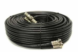 3m metros Twin Satellite Extension Cable Lead Black Coax Shotgun para Sky HD Q - Imagen 1 de 11