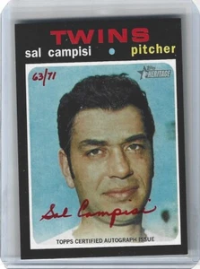 SAL CAMPISI 2020 TOPPS HERITAGE REAL ONE INCHIOSTRO ROSSO AUTOGRAFO AUTO #63/71 -GEMELLI!! - Foto 1 di 1