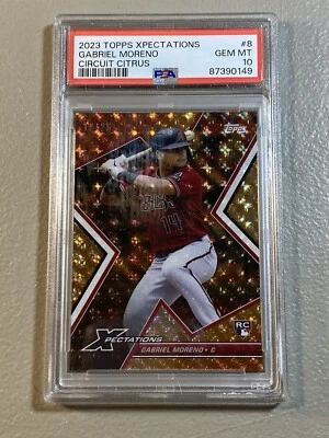 Gabriel Moreno 2023 Topps Xpectations Circuit Citrus Foil 12/25 Rookie RC PSA 10 - Image 1 of 3