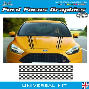 Ford Focus capó rayas calcomanías pegatinas ST vinilo gráficos 015 - Imagen 1 de 4