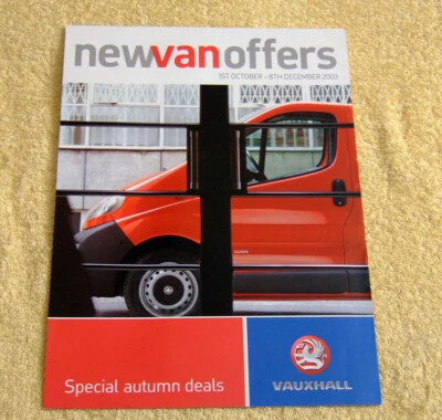 Vauxhall Van offers December 2003, Astravan, Corsa, Combo, Movano, Vivaro - Image 1 of 4
