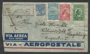 BRAZIL TO GERMANY, AEROPOSTALE COVER, VF - Picture 1 of 1