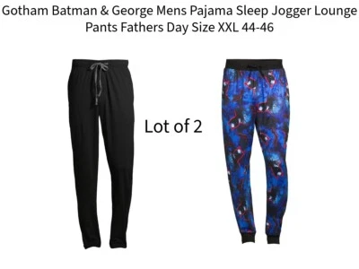 Gotham Batman & George Mens Pajama Sleep Jogger Lounge Pants Fathers Day Sz XXL - Image 1 of 4