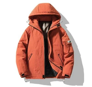 American Retro Herren Kapuze Baumwolle wattierte Jacke Mode warm locker Mantel Oversize - Bild 1 von 12