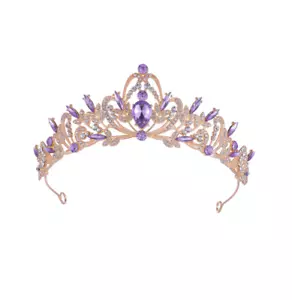 Purple crystal tiara, Birthday tiara, Wedding, Bridal, Prom tiara - Picture 1 of 2