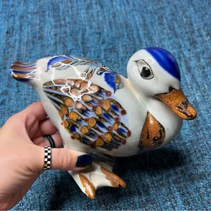 Vintage Ken Edwards "Blue Bird" El Palomar Tonala Standing Duck Figurine Ceramic - Picture 1 of 9