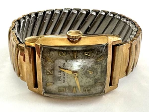 Classy Vintage Bulova 8BBA Automatic L7 Men's Watch 10K Rolled Gold Plate Runs - Picture 1 of 23