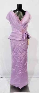 Lan Ting Womans Column Satin Mother of the Bride Dress Lavander Size 12 NWT - Picture 1 of 5