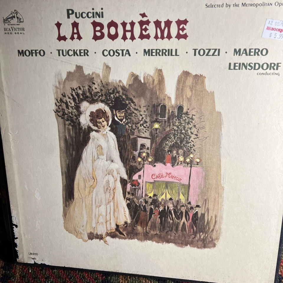 Puccini LA BOHEME - 2 NM LPs - Leinsdorf Moffo Tucker RCA LSC-6095 Vinyl Box Set - Image 1 of 1