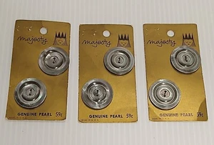 Vintage Majesty Genuine Pearl, Smokey, Set Of 6 #46, Size 45 Large - Picture 1 of 15
