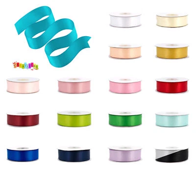 Doppelseitiges Satinband 25mm x 20m Schleifenband Geschenkband Stoffband - Bild 1 von 4