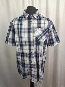 Tog 24 Checked Short Sleeve Shirt Smart Casual Pocket Summer Blue 2XL E3905 - Picture 1 of 6