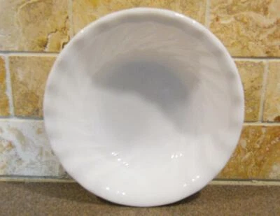 ❤️Pristine CORELLE White Swirl ENHANCEMENTS 10-oz DESSERT BOWL Fruit Berry Sauce