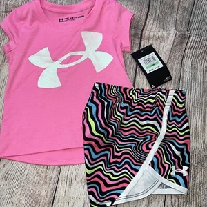 Under Armour 18 Months Baby Girls Pink Zany Outfit Set NEW - Picture 1 of 1