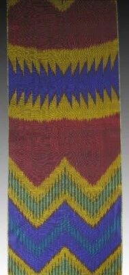 11 Yard HAND MADE UZBEK Natural SILK IKAT ADRAS FABRIC #152* - Image 1 of 3