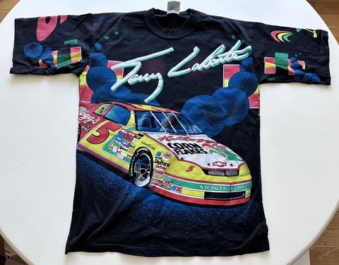 Vintage Rare Nascar Terry Labonte Kelloggs All Over Print T-Shirt Small Racing Cover