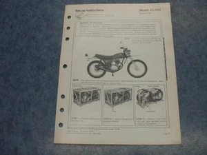 1973 1974 1975 XL100 73 74 75 XL 100 HONDA OEM DEALER ASSEMBLY SET UP MANUAL - Picture 1 of 3