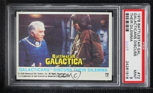 1978 Topps Battlestar Galactica Commander Adama Captain Apollo PSA 9 MINT 0ts2 - Picture 1 of 3