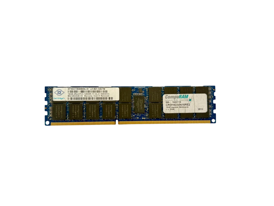 Nanya 16GB 2Rx4 PC3-12800R-11-12-J0 DDR3 RDIMM ECC Server-RAM - Bild 1 von 1