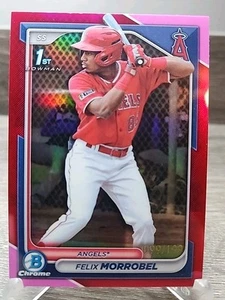 2024 Bowman Chrome Prospects Felix Morrobel #BCP-121 Pink Refractor 099/199 (RC) - Picture 1 of 3