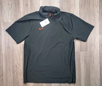 Nike Football Hooded 1/4 Zip Jacket Coaches Sideline Black Men's Size Medium NEW - Image 1 of 4