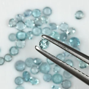 1.34ctw BRAZILIAN PARAIBA TOURMALINE PARCEL 2mm MELEE BLUE NATURAL EARTH MINED - Picture 1 of 1