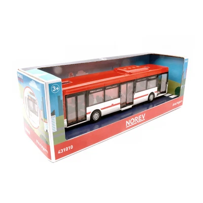 BUS IRISBUS PLASTIGAM Cm 26x6x6 RED 1:43 Norev Autobus Modellino Nuovo - Immagine 1 di 3