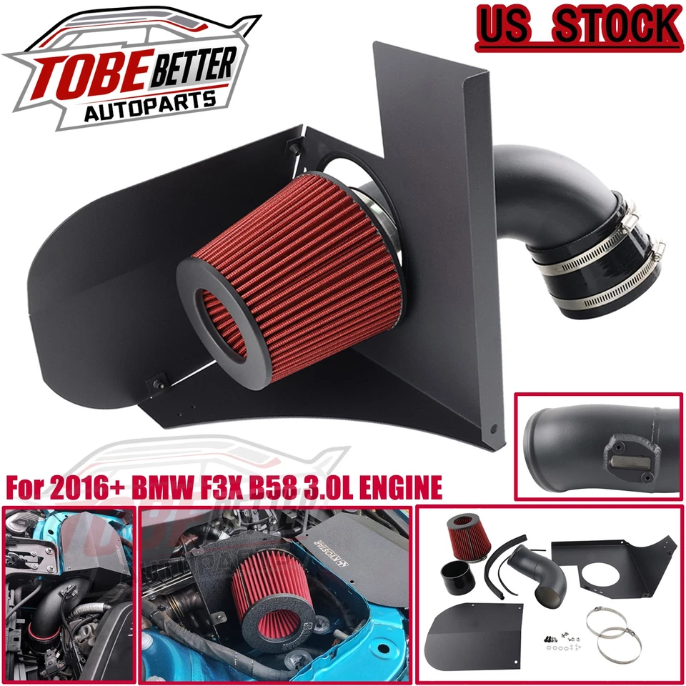 Cold Air Intake For 16+ BMW B58 F3X 3.0L M140i F20 M240i F22 M340i F30 M440i F32 - Image 1 of 4