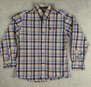 Wrangler George Strait Shirt Boys Large Plaid Cowboy Cut Collection Long Sleeve - Picture 1 of 9