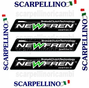 KIT DI 3 ADESIVI NEWFREN 145 x 25 mm. - PER SCOOTER, MOTO, AUTO, CASCHI, ETC. - Imagen 1 de 1