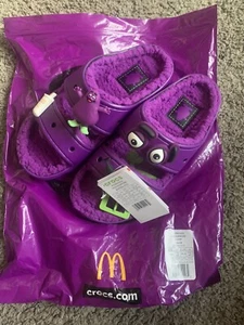 NEW MCDONALD’S X CROCS GRIMACE COZY SANDAL SIZE M6/W8 In Hand Fast Free Shipping - Picture 1 of 2