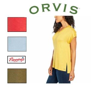 Orvis Ladies' Soft-Feel Tunic Knit Top Blouse Shirt I42