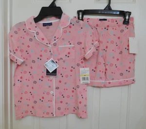 NWT 2pc Andy & Evan Pink Floral Button Top and Shorts Pajamas sz 6X - Picture 1 of 1