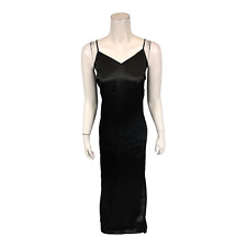 G.I.L.I. Women's Sleeveless Spaghetti Strap Slip Dress Noir Black Small Size