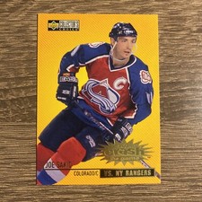 1997 Collector's Choice You Crash the Game Joe Sakic (vs NY Rangers) #C18.3 HOF