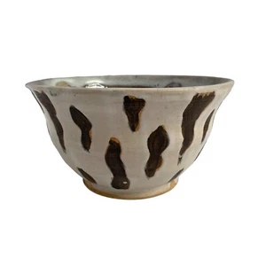 Amateur Pottery Small Bowl Striped Glazed - Picture 1 of 12