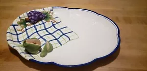 Beautiful Bella Casa Platter by Ganz, with Grapes and Pear - Picture 1 of 3