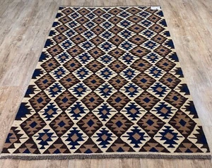 Alfombra de Lana Kilim Afgana Anudada a Mano Auténtica Genuina, 180X117CM - Imagen 1 de 9