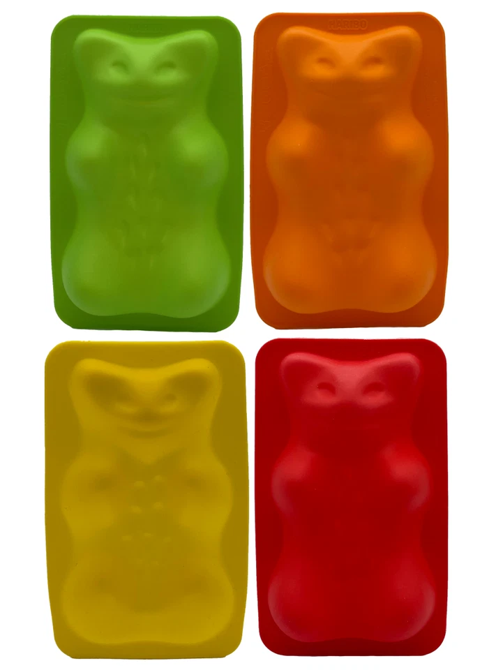 Haribo Golbär Design Silikon Backform Kuchenform (grün, gelb, rot, orange) - Bild 1 von 1